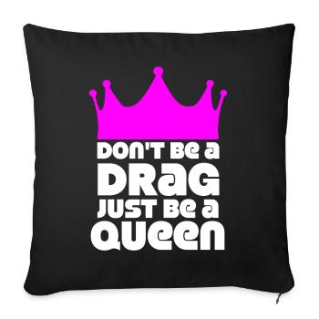 Drag Queen Gift Transsexual Pride LGBT Gender - Housse de coussin décorative 45 x 45 cm - noir - Devant