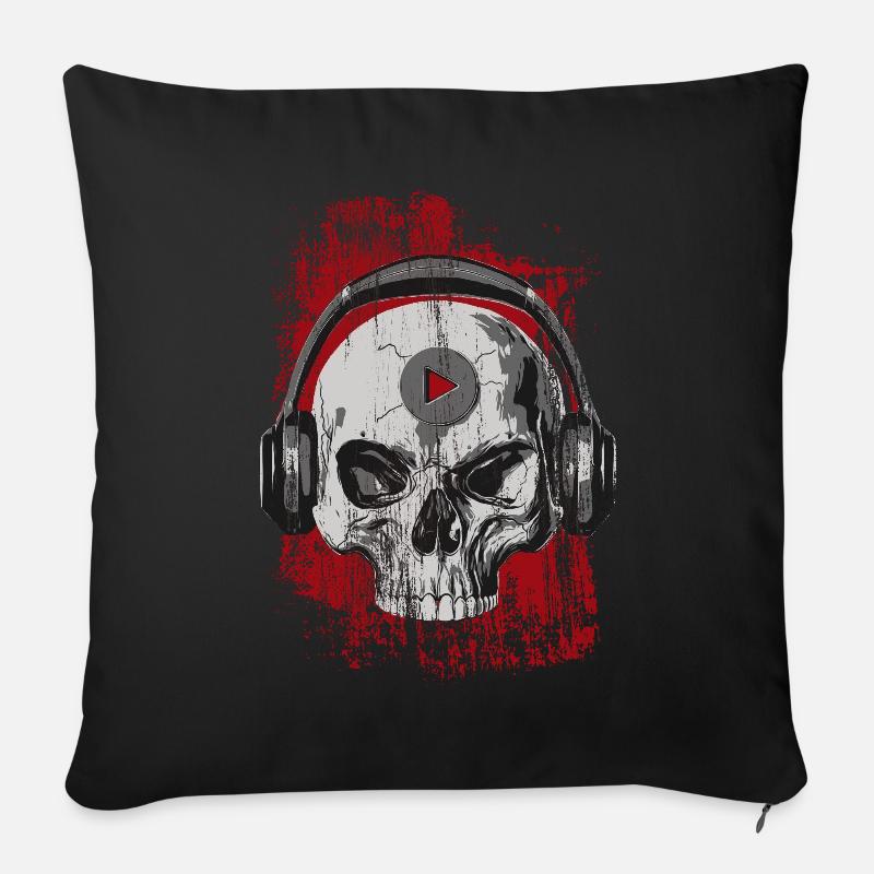 Ressentez le rythme - Housse de coussin décorative 45 x 45 cm - noir