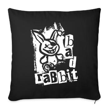 Bad Rabbit - Cheeky Rabbit Rabbit - Sofa pillowcase 17,3'' x 17,3'' (45 x 45 cm) - black - Front