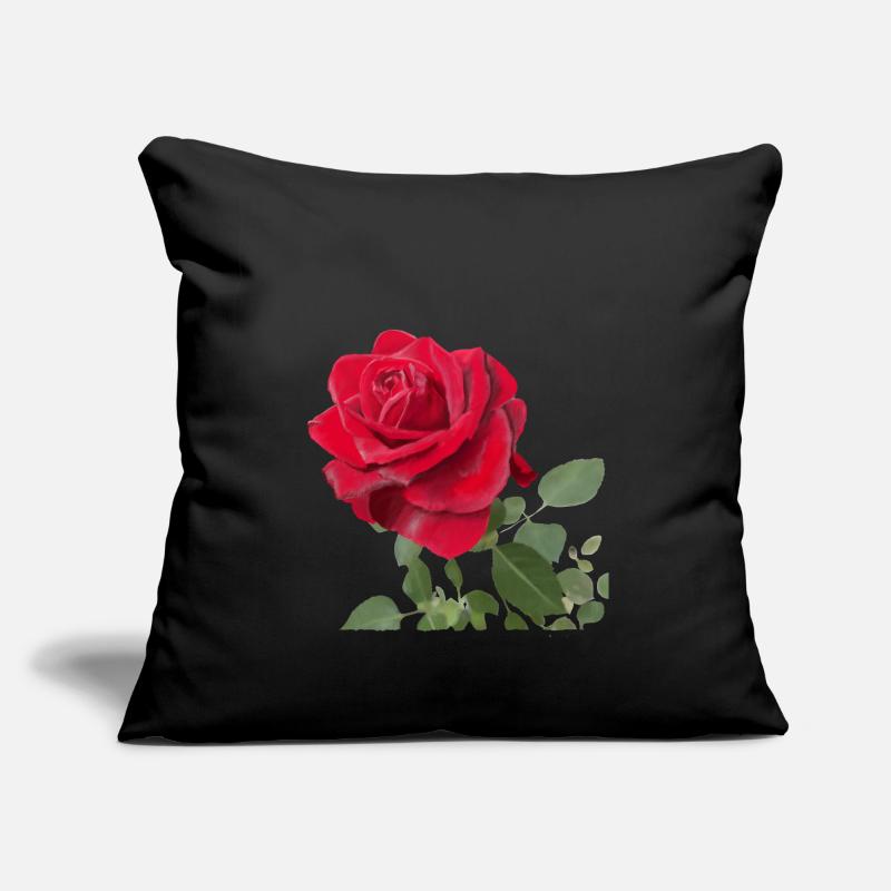 Red rose Sofa pillowcase 17,3'' x 17,3'' (45 x 45 cm)