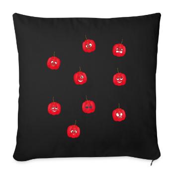 Acerola - Sofa pillowcase 17,3'' x 17,3'' (45 x 45 cm) - black - Front