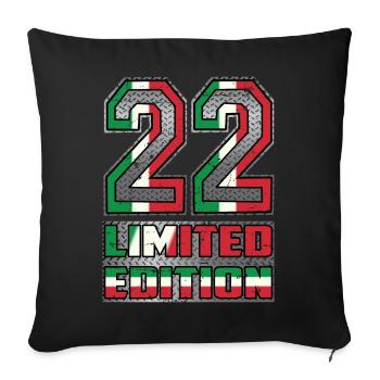 Italy Limited Edition 22 - Sofa pillowcase 17,3'' x 17,3'' (45 x 45 cm) - black - Front