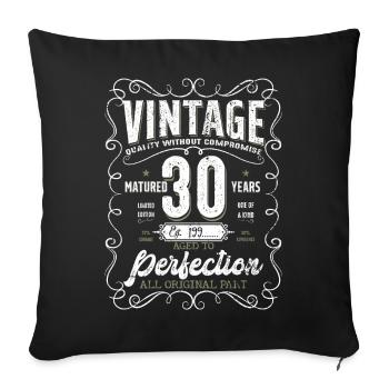 Typographie vintage du 30e anniversaire - Housse de coussin décorative 45 x 45 cm - noir - Devant