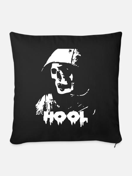 Crâne Crâne Squelette Hooligan - Housse de coussin décorative 45 x 45 cm - noir