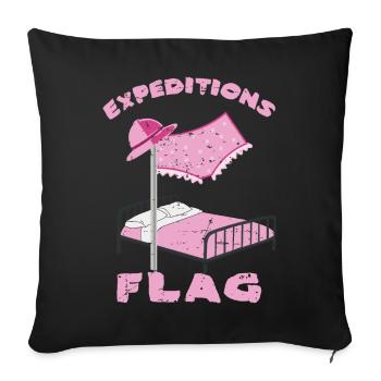 Sous-vêtements Expedition Flag - Housse de coussin décorative 45 x 45 cm - noir - Devant