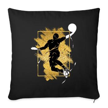 Basketball Basketball Player Dunking Gold Splash - Sofa pillowcase 17,3'' x 17,3'' (45 x 45 cm) - black - Front