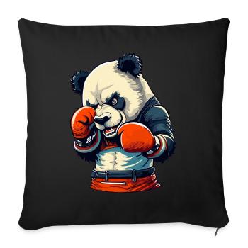 Box Panda - Sofa pillowcase 17,3'' x 17,3'' (45 x 45 cm) - black - Front