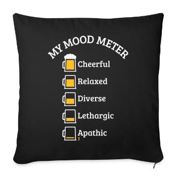 My Mood Meter (Beer Drinker / V3 / NEG) - Sofa pillowcase 17,3'' x 17,3'' (45 x 45 cm) - black - Front