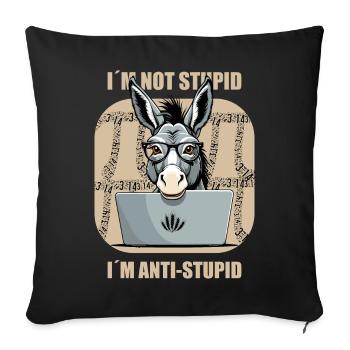Smart Nerd Ass - Sofa pillowcase 17,3'' x 17,3'' (45 x 45 cm) - black - Front