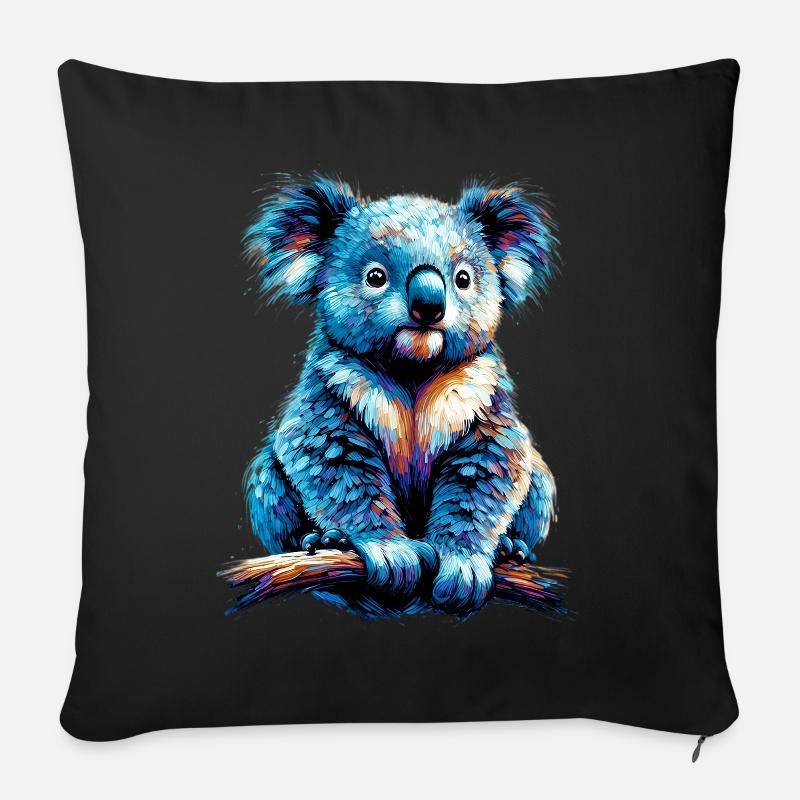 Koala - Sofakissenbezug 45 x 45 cm - Schwarz
