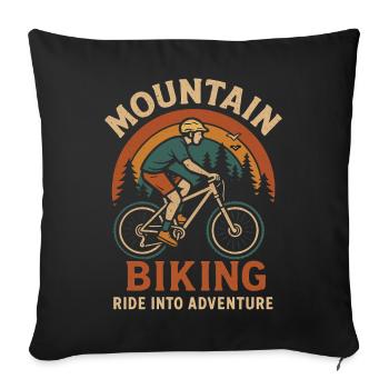 Mountain Biking Adventure Design - Sofa pillowcase 17,3'' x 17,3'' (45 x 45 cm) - black - Front