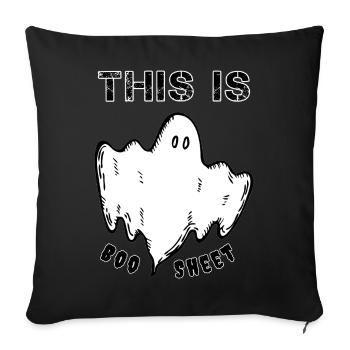 This is a boosheet - Sofa pillowcase 17,3'' x 17,3'' (45 x 45 cm) - black - Front