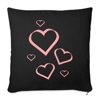 Cadeau pour la fête des mères : Idée de cadeau pour la fête des mères - Housse de coussin décorative 45 x 45 cm - noir - Devant