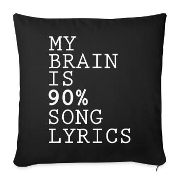 Inspirational Quote Abstract Design - Sofa pillowcase 17,3'' x 17,3'' (45 x 45 cm) - black - Front