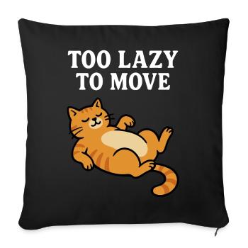 Fauler Kater Relax Design - Sofakissenbezug 45 x 45 cm - Schwarz - Vorne