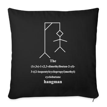 Pendu - pendu IUPAC Nomenclature -blanc - Housse de coussin décorative 45 x 45 cm - noir - Devant