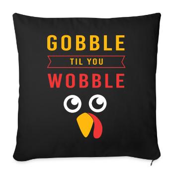 Thanksgiving Maman Maman Maman Grand-mère - Housse de coussin décorative 45 x 45 cm - noir - Devant