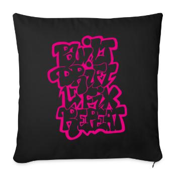 Built Drift Fix Repeat 03 - Sofa pillowcase 17,3'' x 17,3'' (45 x 45 cm) - black - Front
