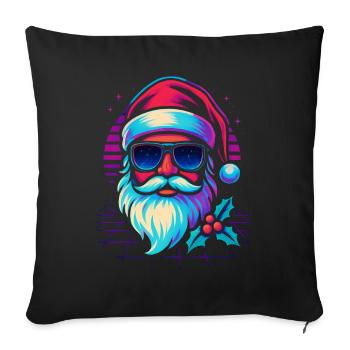 Santa Claus Funny Retro Gaming - Sofa pillowcase 17,3'' x 17,3'' (45 x 45 cm) - black - Front