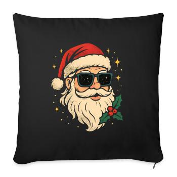 Cool Santa Claus Sunglasses Retro Vintage - Sofa pillowcase 17,3'' x 17,3'' (45 x 45 cm) - black - Front