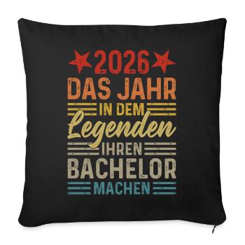 2026 Year Legends Get Their Bachelor - Sofa pillowcase 17,3'' x 17,3'' (45 x 45 cm) - black - Front