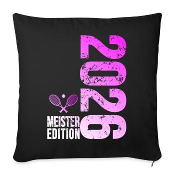 Tennis Master Edition 2026 pink - Sofa pillowcase 17,3'' x 17,3'' (45 x 45 cm) - black - Front