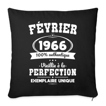 60th Anniversary - February 1966 Perfection - Sofa pillowcase 17,3'' x 17,3'' (45 x 45 cm) - black - Front