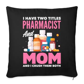 Pharmacist Pharmaceutical Technical - Sofa pillowcase 17,3'' x 17,3'' (45 x 45 cm) - black - Front