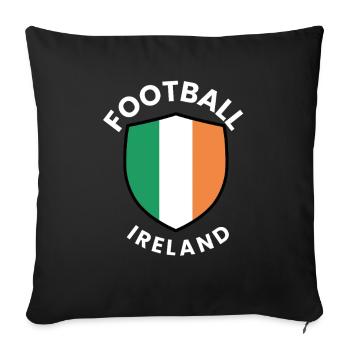 Ireland Coat Shield Football Motif - Sofa pillowcase 17,3'' x 17,3'' (45 x 45 cm) - black - Front