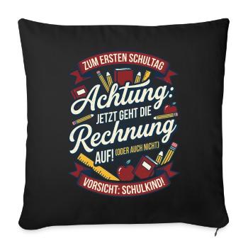 Attention : Maintenant, le calcul fonctionne - Housse de coussin décorative 45 x 45 cm - noir - Devant