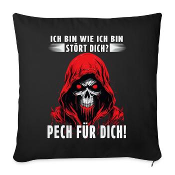 Je suis comme je suis - Ça te dérange ? - Housse de coussin décorative 45 x 45 cm - noir - Devant