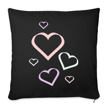 Cadeau pour la fête des mères : Idée de cadeau pour la fête des mères - Housse de coussin décorative 45 x 45 cm - noir - Devant