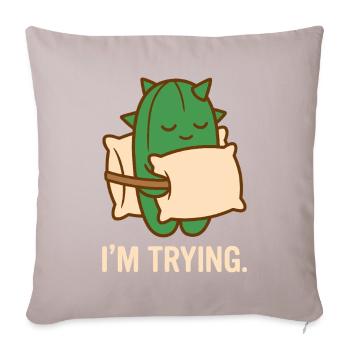 Prickly But Trying - Sofa pillowcase 17,3'' x 17,3'' (45 x 45 cm) - light taupe - Front