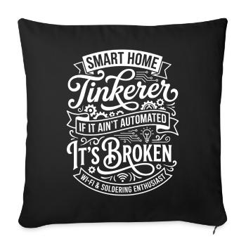 Smart Home Tinkerer Design - Sofakissenbezug 45 x 45 cm - Schwarz - Vorne