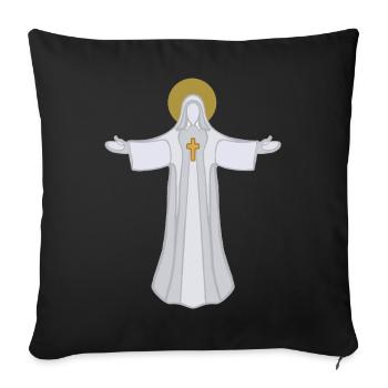 Offene Arme Saint Halo Jesus Gott - Sofakissenbezug 45 x 45 cm - Schwarz - Vorne