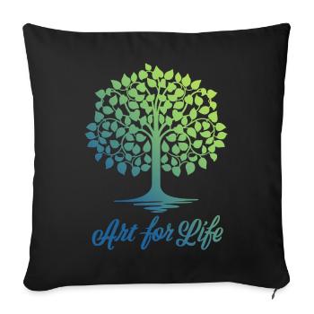 Art for Life - Sofa pillowcase 17,3'' x 17,3'' (45 x 45 cm) - black - Front