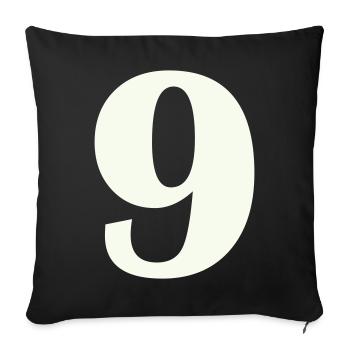 9 - Housse de coussin décorative 45 x 45 cm - noir - Devant