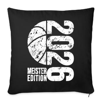 Basketball Meister Edition 2026 in weiß - Sofakissenbezug 45 x 45 cm - Schwarz - Vorne