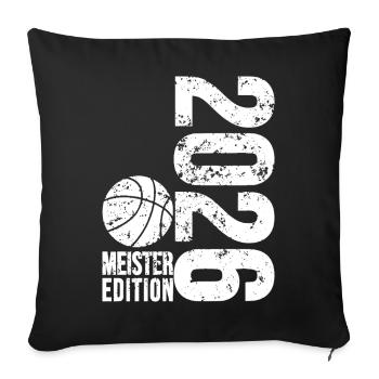Basketball Meister Edition 2026 in weiß - Sofakissenbezug 45 x 45 cm - Schwarz - Vorne