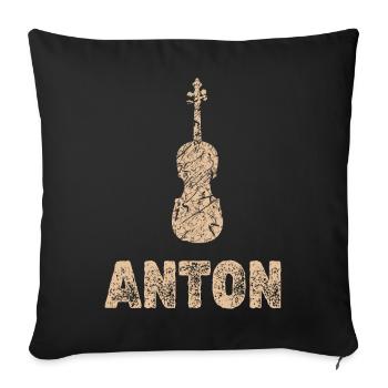 Anton - Sofa pillowcase 17,3'' x 17,3'' (45 x 45 cm) - black - Front