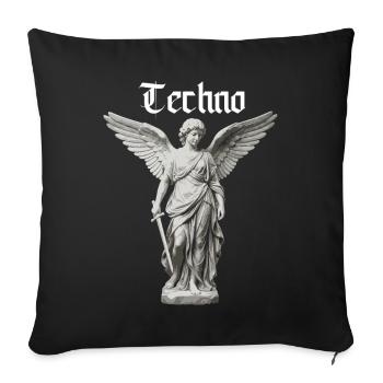 Techno Angel Gothic Statue Motif - Sofa pillowcase 17,3'' x 17,3'' (45 x 45 cm) - black - Front