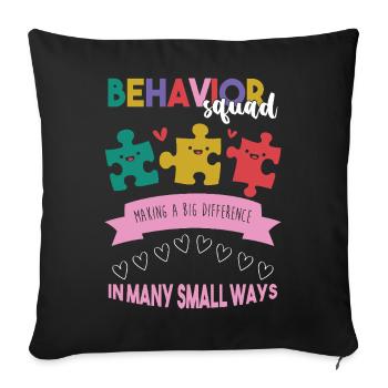 Verhaltenstherapie Therapie Verhalten - Sofakissenbezug 45 x 45 cm - Schwarz - Vorne