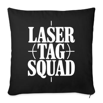 Laser-Tag-Team - Sofakissenbezug 45 x 45 cm - Schwarz - Vorne