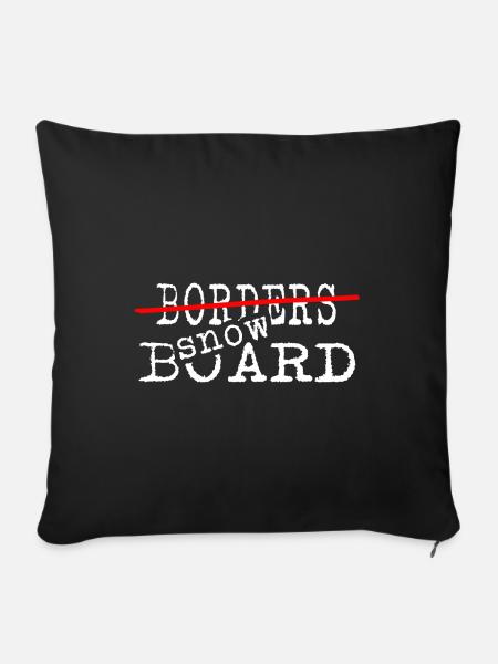 Snowboard Snowboarder Softboot-Legende - Sofakissenbezug 45 x 45 cm - Schwarz