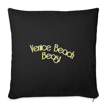 Bête de plage de Venise - Housse de coussin décorative 45 x 45 cm - noir - Devant