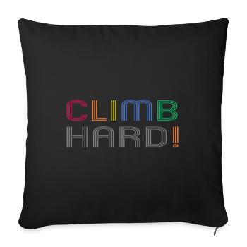 Escalade Bloc Escalade Jardin d’escalade - Housse de coussin décorative 45 x 45 cm - noir - Devant