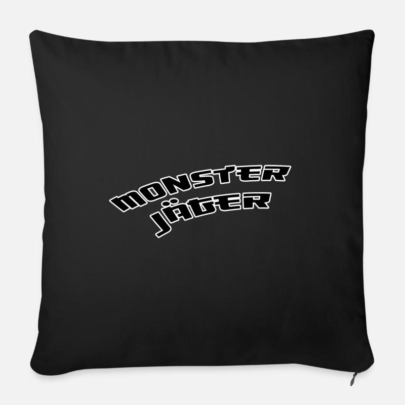Monsterjäger - Sofakissenbezug 45 x 45 cm - Schwarz