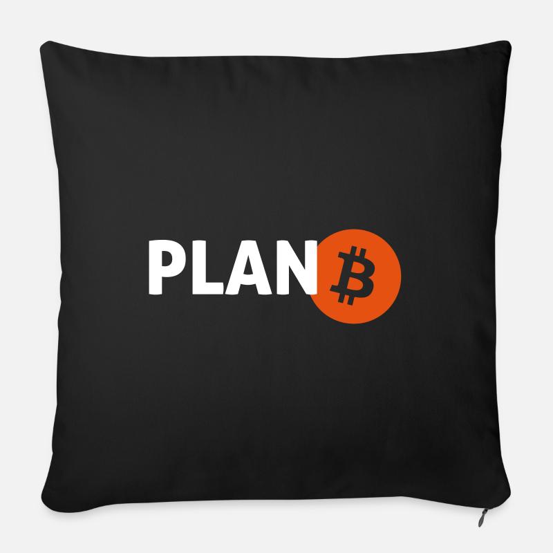 bitcoin - Sofakissenbezug 45 x 45 cm - Schwarz