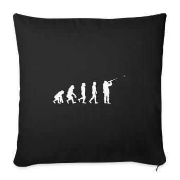 Tontaubenschießen Tontauben Evolution - Sofakissenbezug 45 x 45 cm - Schwarz - Vorne