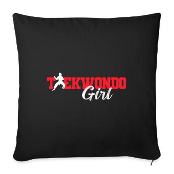 TKD Korean Martial Arts Tae Kwon - Sofakissenbezug 45 x 45 cm - Schwarz - Vorne